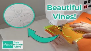 Make beautiful quilted vines with Parrs Free Motion Rulers [upl. by Eniarrol]