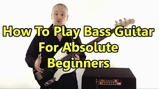 Beginner Bass Guitar Lesson 1  Absolute Basics NEW Better Version Available  Check InfoCard [upl. by Sansen878]