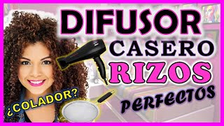 Como hacer DIFUSOR CASERO con 1 COLADOR 😱 RIZOS DEFINIDOS FACIL✔️ CABELLO RIZADO 🔴 YOLIANA GAMBOA [upl. by Aret]