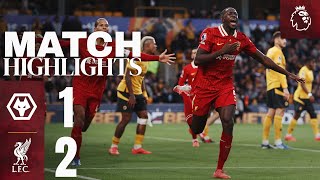 Konate amp Salah Goals In Premier League Win  Wolves 12 Liverpool  Highlights [upl. by Dorey]