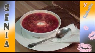 БОРЩ Como se Hace Borsch Vegetariano  How to Cook Vegetarian Borsht RUSO BASICO [upl. by Jaunita]