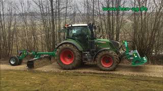 Wegeunterhalt mit HENTechnologie Anbaugrader AG 250 und Frontanbaurüttelplatte [upl. by Lothar]