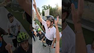 i changed his life😇 scooter skatepark bike fail challenge funny comedy skate [upl. by Thrift315]