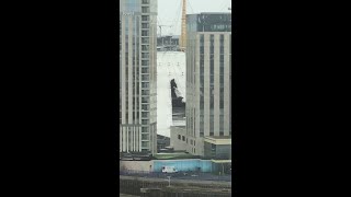 Storm Eunice tears hole in Londons O2 Arena [upl. by Darahs]