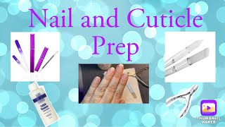 Nail Prep and Cuticle Cleaning with Blue cross Cuticle Remover [upl. by Yuma]