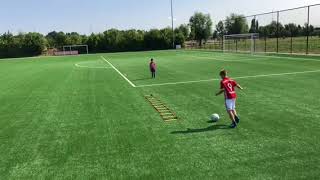 Warming up met aanname dribbelen kappen passen en loopladder [upl. by Madeline]