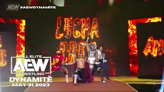 Bandido amp Lucha Bros entrance with Alex Abrahantes AEW Dynamite May 31 2023 [upl. by Monika541]