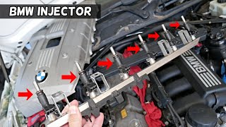 FUEL INJECTOR REPLACEMENT BMW E90 E91 E93 E60 E61 E81 E82 E87 E88 X3 X5 X1 E63 E64 E65 E66 [upl. by Ylla]