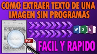 Como Extraer El Texto De Una Imagen Sin Programas [upl. by Hutt823]