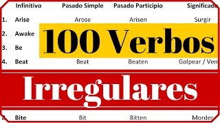 Los 100 verbos irregulares más usados en inglés con pronunciación y significado en español [upl. by Savanna]