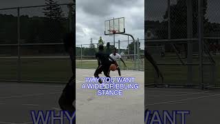 WIDE DRIBBLING STANCE THE BEST 1V1 BASKETBALL DRIBBLING TIP [upl. by Adohr]