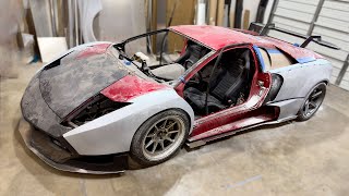 Reviving the Cheapest Lamborghini Murcielago Ever  Front Lip Side Skirts Bodykit [upl. by Phia]