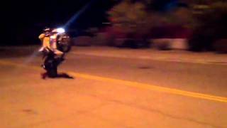 Yamaha FZ6r Wheelie 1st 2nd and 3rd gear shift through [upl. by Giffer]