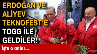 Erdoğan ve Aliyev TEKNOFESTe Togg ile geldiler [upl. by Llebanna410]