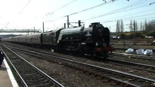 60163 Tornado at Doncaster with a Kings Cross to York special 29th March 2012 [upl. by Toole]