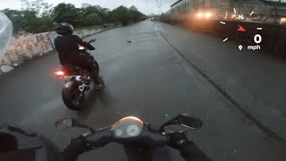 Piaggio Zip 70cc vs KTM Duke 125 Race [upl. by Adali]