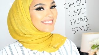 TRENDY CHIC HIJAB STYLE  weddingworkspecial occasions [upl. by Ladd]