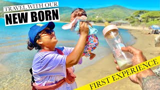 New Born First Travel 😍  බබාගෙ පලවෙනි නැව් ගමන 🛳️  Binario 12 [upl. by Oliy]