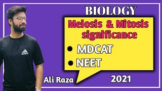 mdcat meiosis and mitosis significance ali acaemy  mdcat importance mitosis and meiosis  mdcat [upl. by Cherey]