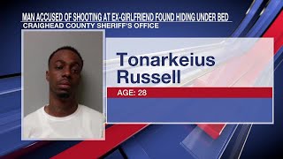 Man accused of shooting at exgirlfriend found hiding under bed [upl. by Jennee404]