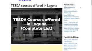 TESDA courses offered in Laguna [upl. by Sinnoda]