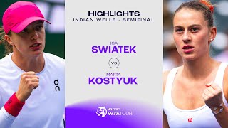 Iga Swiatek vs Marta Kostyuk  2024 Indian Wells Semifinal  WTA Match Highlights [upl. by Omolhs]