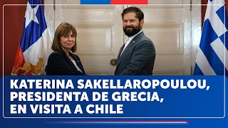 Presidenta de Grecia Katerina Sakellaropoulou en Visita Oficial a Chile [upl. by Silverstein]