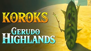 Zelda Tears of the Kingdom  All Korok Seeds Gerudo Highlands Tower Locations 407  466 [upl. by Marley328]