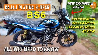 BAJAJ PLATINA H GEAR 110cc BS6  NEW CHANGES ON BS6  SPECIFICATION REVIEW  ALL YOU NEED TO KNOW [upl. by Aredna]