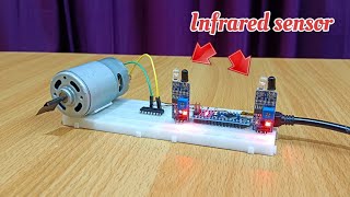 Control direction of dc motor using ir sensor PraveenDN [upl. by Egap]