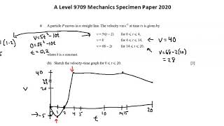 A Level 9709 Mechanics specimen paper question 6 [upl. by Neenaej]