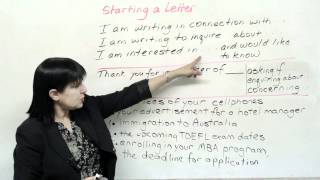 Writing in English  How to Start Any Letter [upl. by Allenaj]