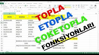 TOPLA ETOPLA VE ÇOKETOPLA FONKSİYONLARI [upl. by Avie]