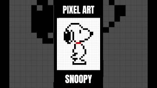 Menggambar Pixel Art Snoopy pixelart art pixelarttutorial [upl. by Ahsihat]