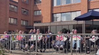 Residents employees protest planned closure of Waterbury nursing home [upl. by Analrahc345]