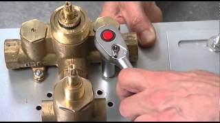 Attaching a shower valve and fitting to the wall stud [upl. by Groos]