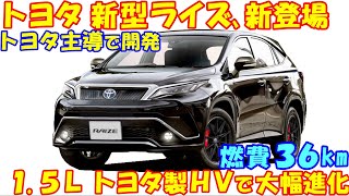 トヨタ 新型ライズ 新登場！トヨタ製ＨＶシステムで動力性能燃費が大幅進化。 [upl. by Melitta]