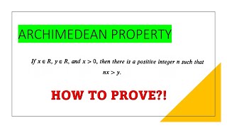 Archimedean Property  Real Analysis  In Tamil [upl. by Nawk]