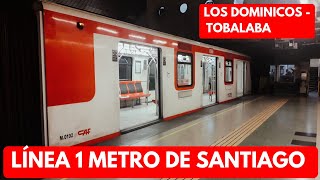 Viaje en Línea 1 Metro de Santiago  Tramo Los Dominicos  Tobalaba Tren NS07 [upl. by Bodrogi479]