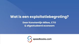 Wat is een exploitatiebegroting  Inkomsten en uitgaven berekenen met Speedbooks [upl. by Davison]