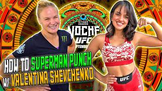 Valentina Shevchenko teaches me the Superman punch  UFC 306 [upl. by Anail]