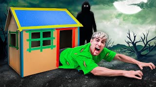 24 HORAS EN MANSION DE CARTON DE TERROR [upl. by Eiro]