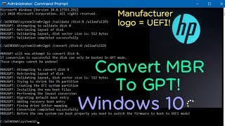 Convert MBR to GPT on Windows 10 without reinstalling Windows [upl. by Tichon]