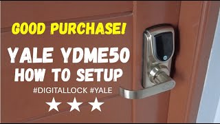 DIGITAL DOOR YALE YDME50  Pin Code Reset and Card Setup Tutorial [upl. by Mariska]