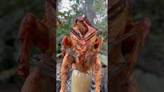 Survival Skills Single mom grill whole Chicken on bottle survival camping bushcraft viralvideo [upl. by Melliw]