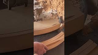 Curved wood board cutting saw Good tools and machinery can increase work efficiency [upl. by Tasiana]