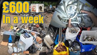 £600 in a week street scrapping collecting scrap metal 💰 [upl. by Rochus]