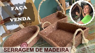 DIY  3 MANEIRAS DE FAZER CESTAS COM SERRAGEM DE MADEIRA [upl. by Eenobe]