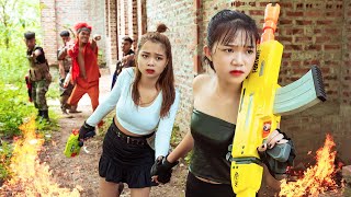 VTL Nerf War Athletic SEAL Girls ULTIMATE NERF Warriors Nerf Guns Fight Ringman Mask Series Rescue [upl. by Illa]