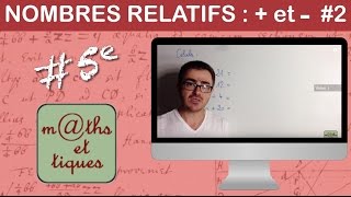 Effectuer des additions et soustractions de nombres relatifs 2  Cinquième [upl. by Aldric]